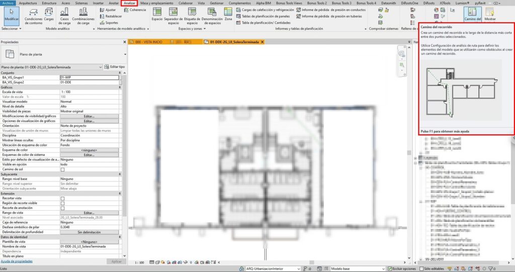 Proceso para realizar los recorridos de Evacuación en Revit.